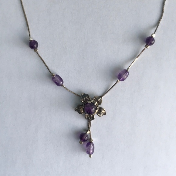 🌸 Floral boho necklace, handcrafted 🌺 - Picture 2 of 3